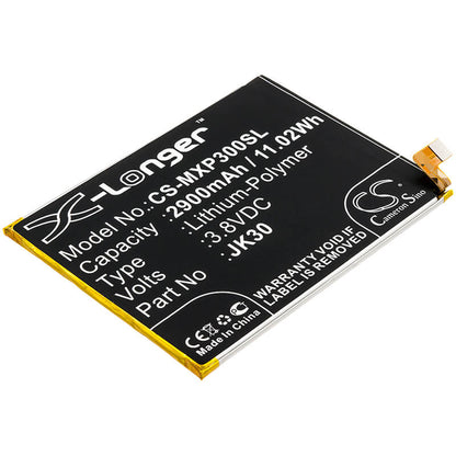 3.8V, 2900mAh, Li-Polymer Battery fits Motorola, Moto P30, 11.02Wh