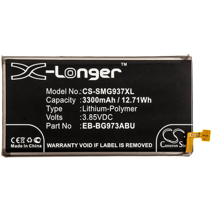 3.85V, 3300mAh, Li-Polymer Battery fits Samsung, Galaxy S10, Sm-g973, 12.705Wh