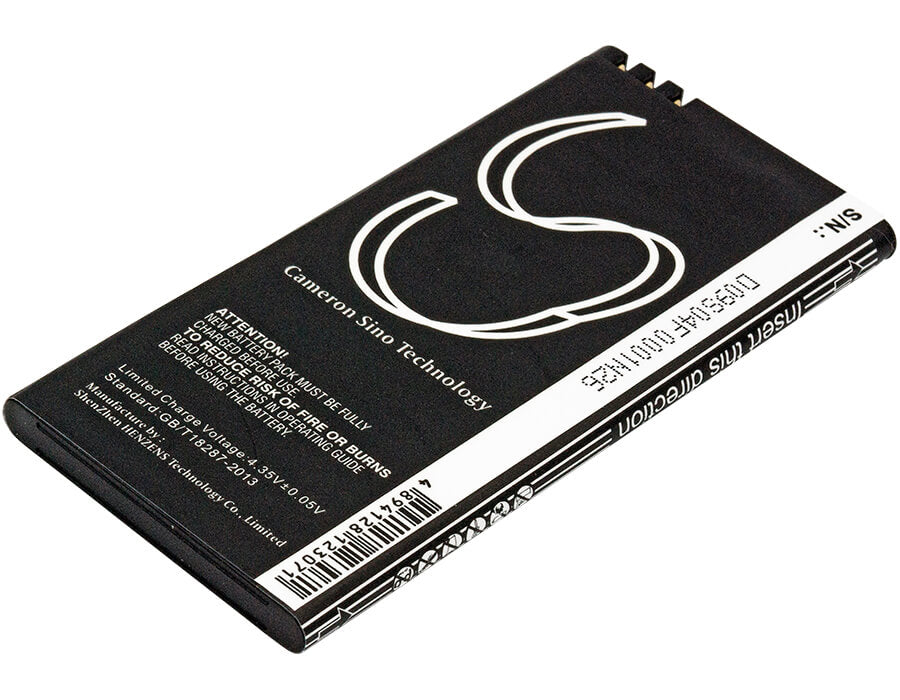 3.8V, 1900mAh, Li-Polymer Battery fits Nokia, Lumia 550, Lumia 730, 7.22Wh