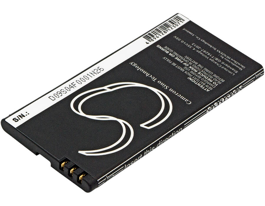 3.8V, 1900mAh, Li-Polymer Battery fits Nokia, Lumia 550, Lumia 730, 7.22Wh