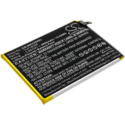 3.85V, 3900mAh, Li-Polymer Battery fits Wiko, M2354, View2 Go, 15.015Wh