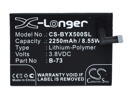 3.8V, 2250mAh, Li-Polymer Battery fits Bbk, Vivo X5, Vivo X5 4g, 8.55Wh