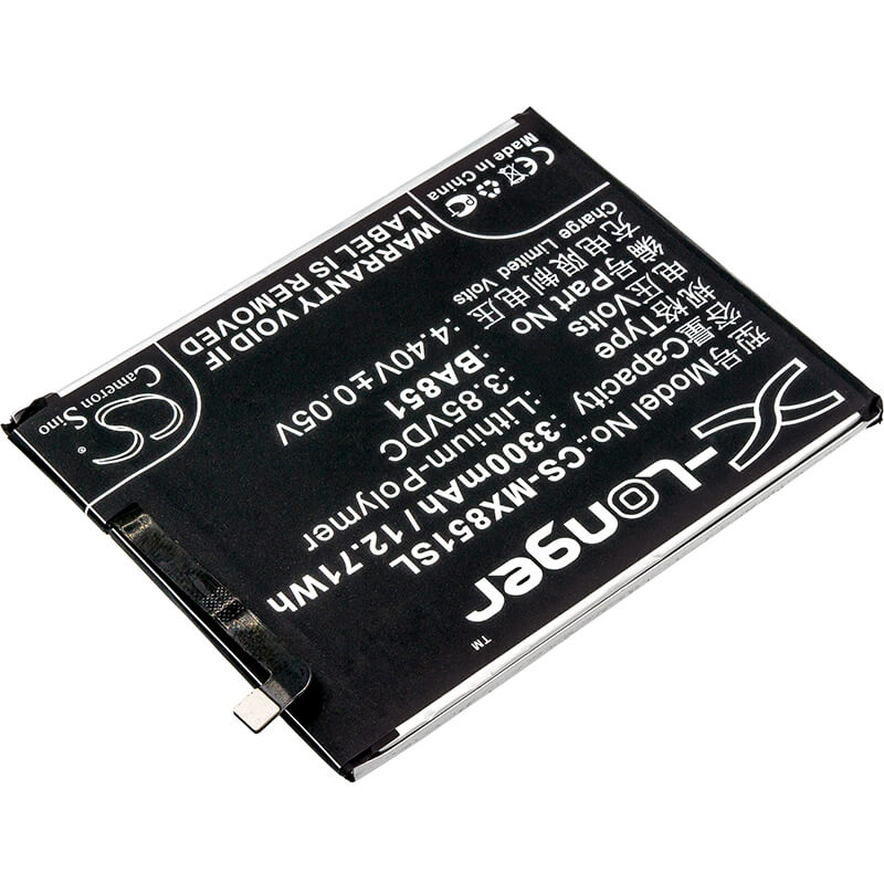3.85V, 3300mAh, Li-Polymer Battery fits Meizu, E3, E3 Dual Sim, 12.705Wh