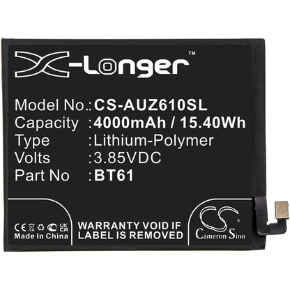 3.85V, 4000mAh, Li-Polymer Battery fits Acer, Liquid Z6 Plus, 15.4Wh