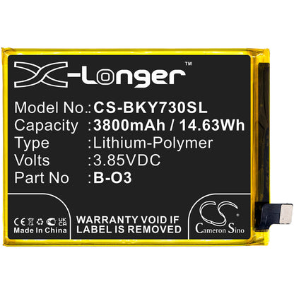 3.85V, 3800mAh, Li-Polymer Battery fits Vivo, S7e, S7e 5g 2020, 14.63Wh