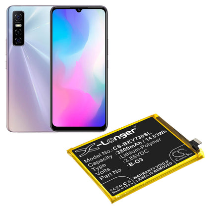 3.85V, 3800mAh, Li-Polymer Battery fits Vivo, S7e, S7e 5g 2020, 14.63Wh