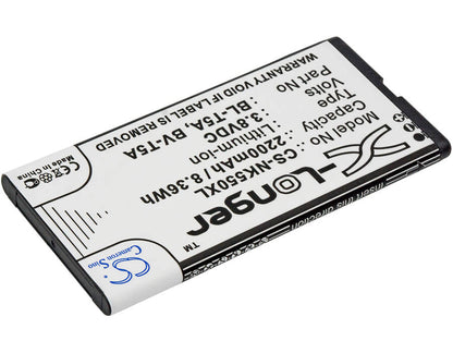 3.8V, 2200mAh, Li-ion Battery fits Microsoft, Lumia 550, Lumia 730, 8.36Wh