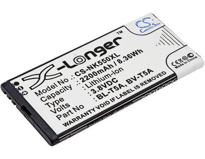 3.8V, 2200mAh, Li-ion Battery fits Nokia, Lumia 550, Lumia 730, 8.36Wh
