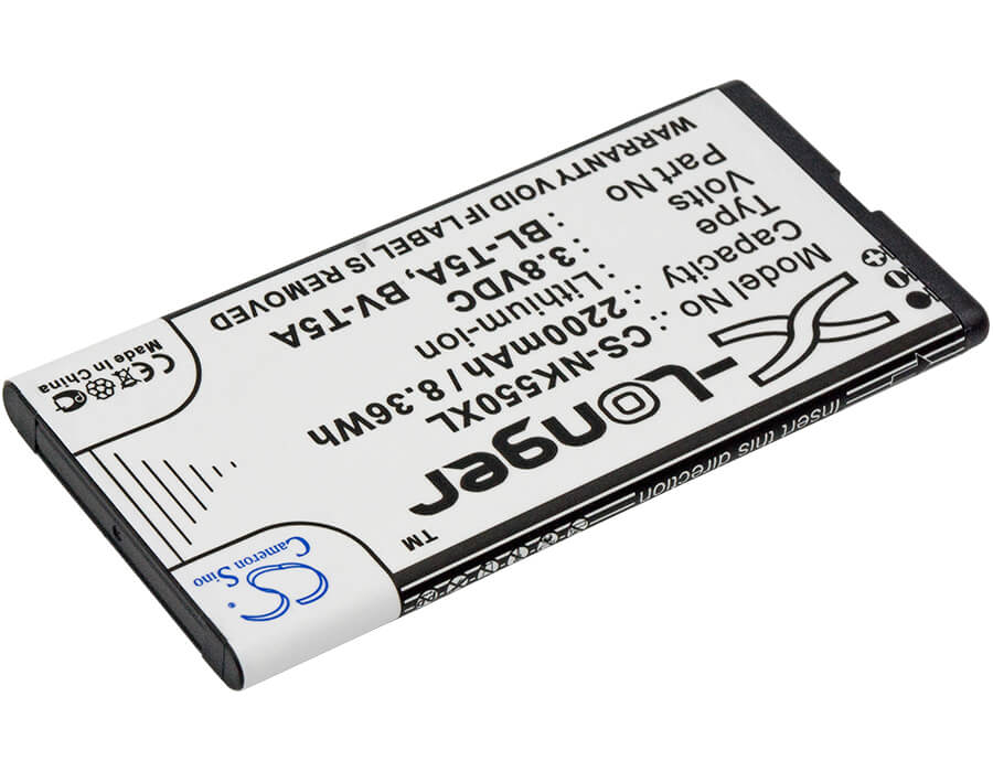 3.8V, 2200mAh, Li-ion Battery fits Nokia, Lumia 550, Lumia 730, 8.36Wh