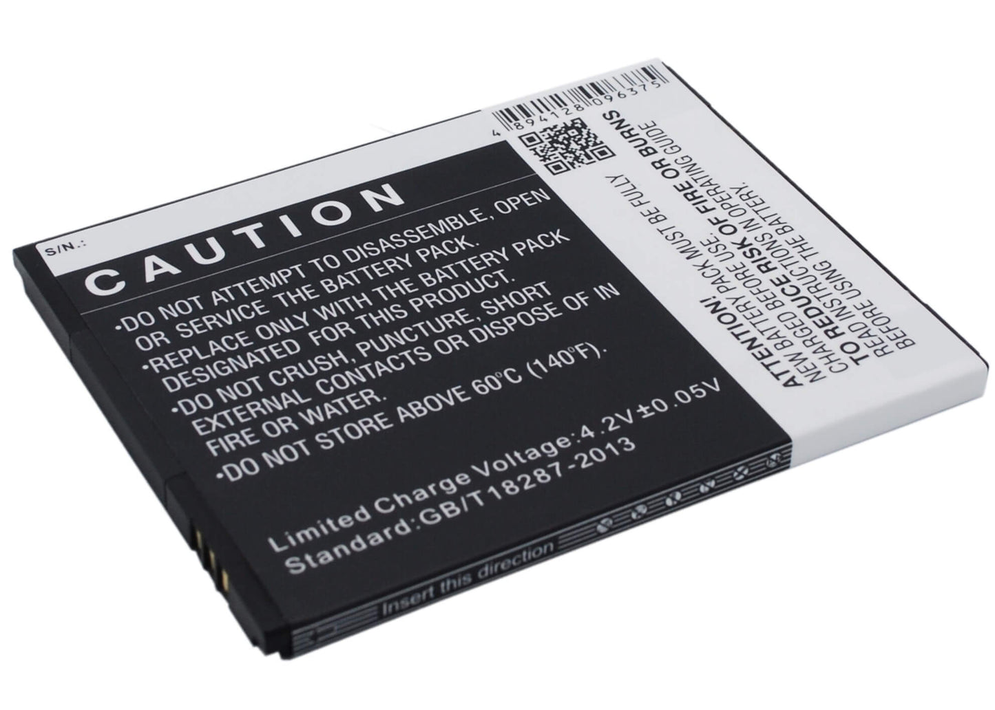 3.7V, 2600mAh, Li-ion Battery fits Kazam, Trooper X5.5, 9.62Wh