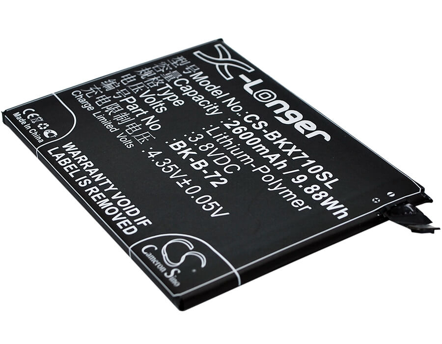 3.8V, 2600mAh, Li-Polymer Battery fits Bbk, Vivo X710l, 9.88Wh