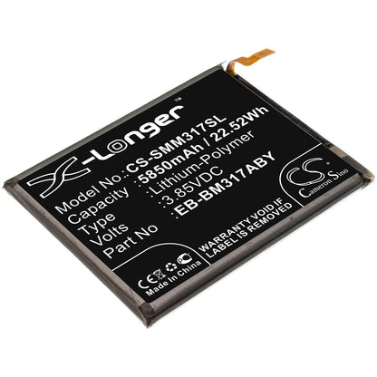 3.85V, 5850mAh, Li-Polymer Battery fits Samsung, Galaxy M31, Galaxy M31s, 22.5225Wh