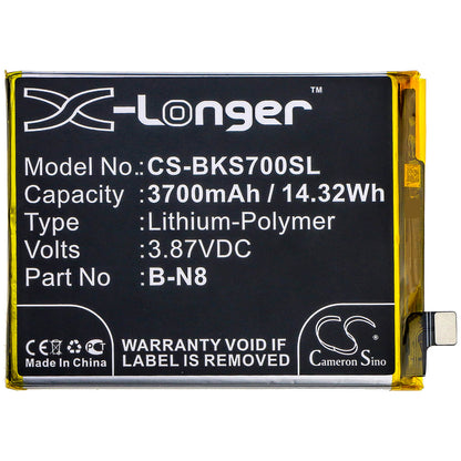 3.87V, 3700mAh, Li-Polymer Battery fits Vivo, S7 5g, V20 Pro 5g, 14.319Wh