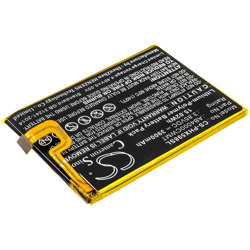 3.85V, 3900mAh, Li-Polymer Battery fits Philips, Cts598, X598, 15.015Wh
