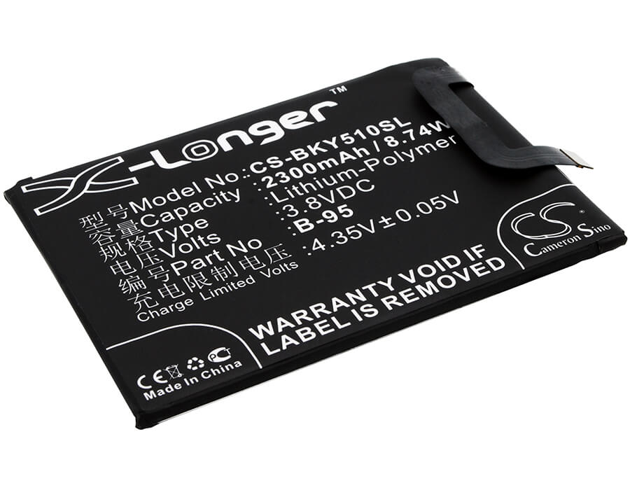 3.8V, 2300mAh, Li-Polymer Battery fits Vivo, Y51, Y51 Dual Sim, 8.74Wh