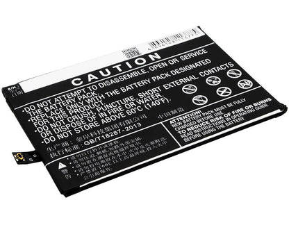 3.8V, 2300mAh, Li-Polymer Battery fits Vivo, Y51, Y51 Dual Sim, 8.74Wh