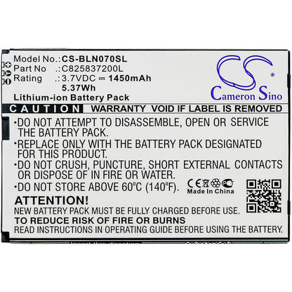 3.7V, 1450mAh, Li-ion Battery fits Blu, N070u, Neo X, 5.365Wh