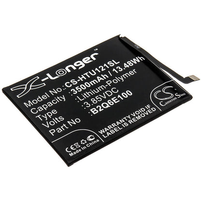 3.85V, 3500mAh, Li-Polymer Battery fits Htc, Imagine Life, U12 Life, 13.475Wh