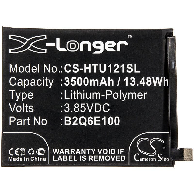 3.85V, 3500mAh, Li-Polymer Battery fits Htc, Imagine Life, U12 Life, 13.475Wh