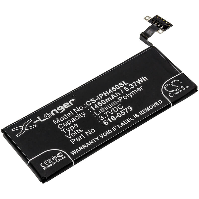 3.7V, 1450mAh, Li-Polymer Battery fits Apple, A1387, A1431, 5.365Wh