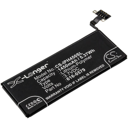 3.7V, 1450mAh, Li-Polymer Battery fits Apple, A1387, A1431, 5.365Wh