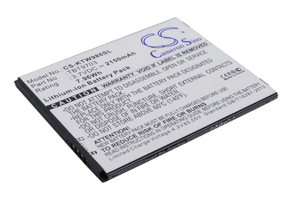3.7V, 2150mAh, Li-ion Battery fits K-touch, Kis 3, Kis 3w, 7.955Wh