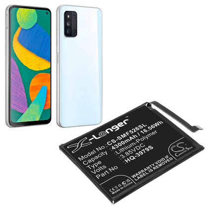 3.85V, 4300mAh, Li-Polymer Battery fits Samsung, Galaxy F52, Galaxy F52 5g 2021, 16.555Wh
