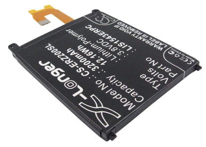 3.8V, 3200mAh, Li-Polymer Battery fits Sony Ericsson, D6502, D6503, 12.16Wh