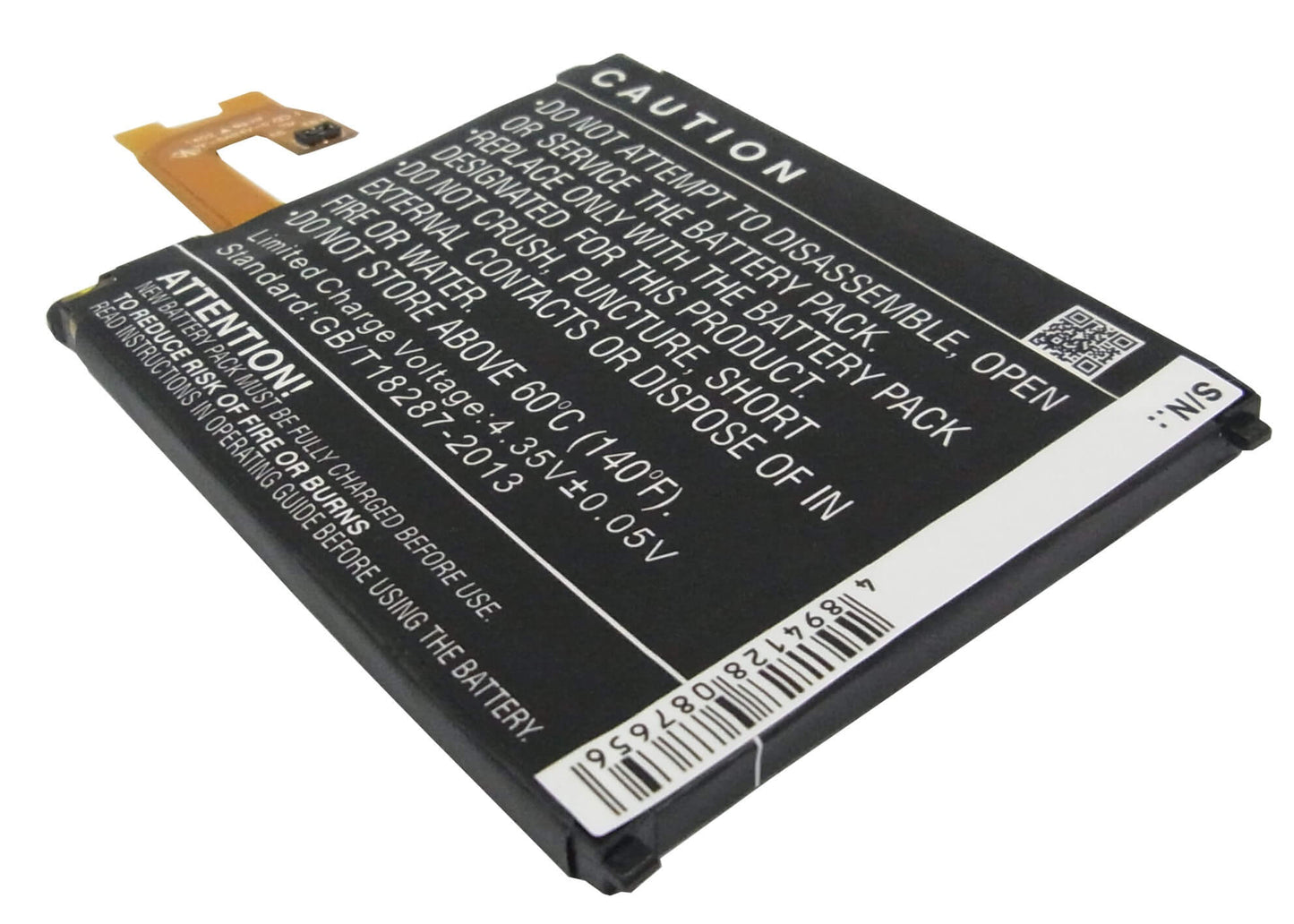 3.8V, 3200mAh, Li-Polymer Battery fits Sony Ericsson, D6502, D6503, 12.16Wh