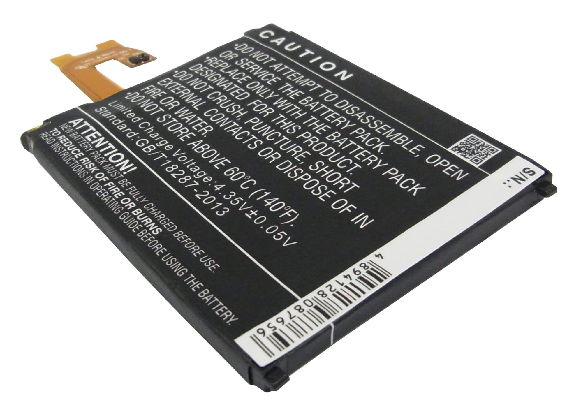3.8V, 3200mAh, Li-Polymer Battery fits Sony Ericsson, D6502, D6503, 12.16Wh