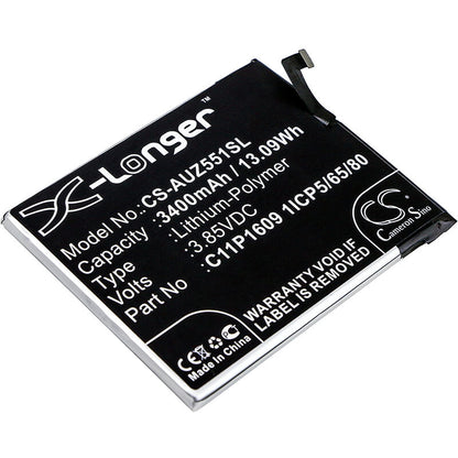 3.85V, 3400mAh, Li-Polymer Battery fits Asus, X00dda, Z00dda, 13.09Wh