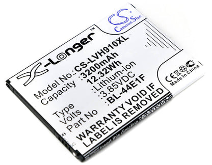 3.85V, 3200mAh, Li-ion Battery fits Lg, F800, F800k, 12.32Wh