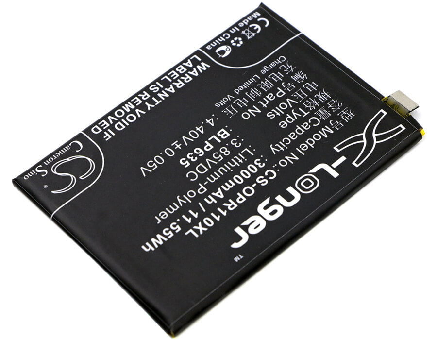 3.85V, 3000mAh, Li-Polymer Battery fits Oppo, R11, 11.55Wh