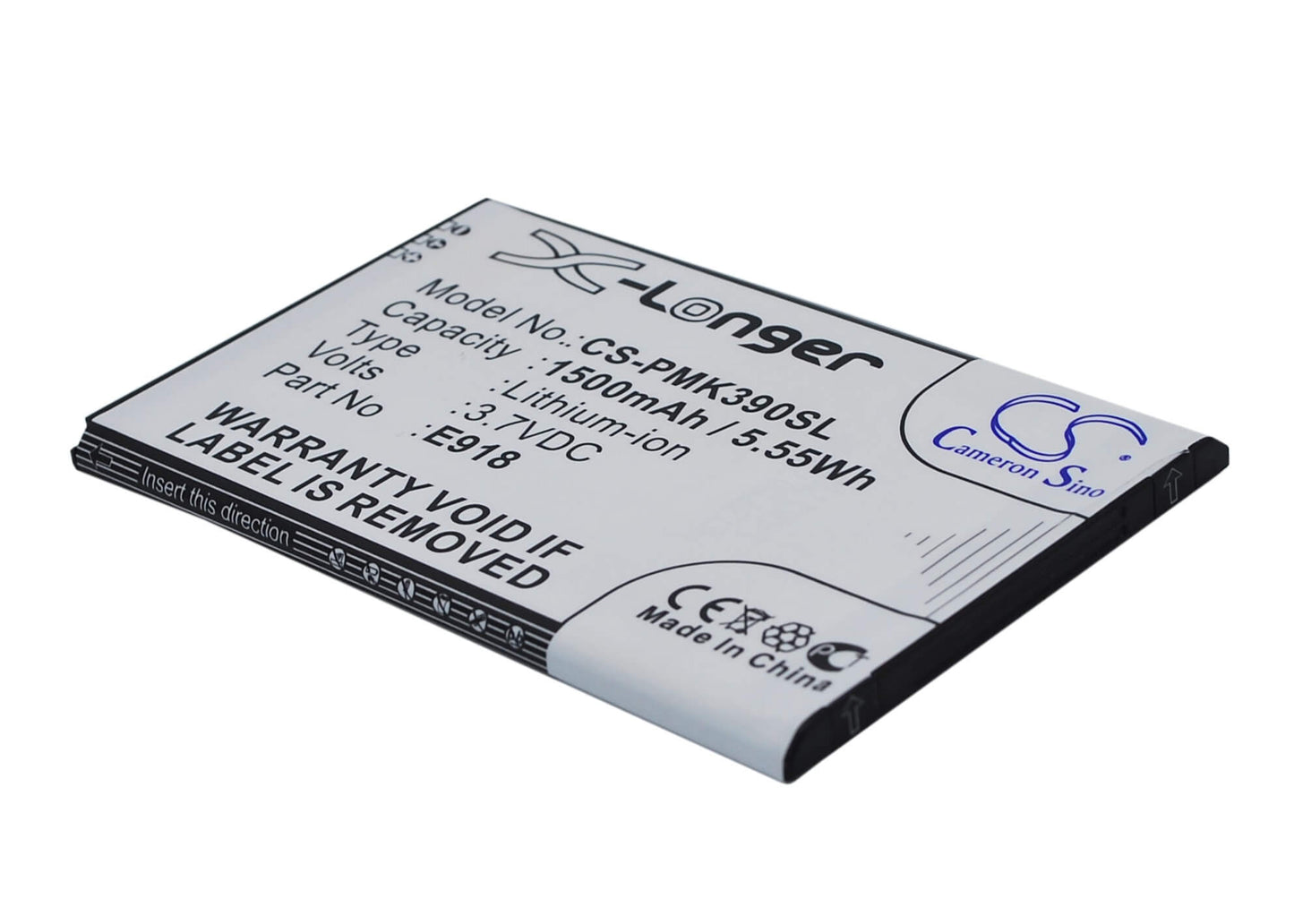 3.7V, 1500mAh, Li-ion Battery fits Phicomm, I310v, K390v, 5.55Wh