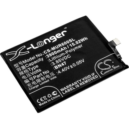 3.85V, 3900mAh, Li-Polymer Battery fits Redmi, 6 Pro, 6 Pro Premium Edition Dual Sim, 15.015Wh