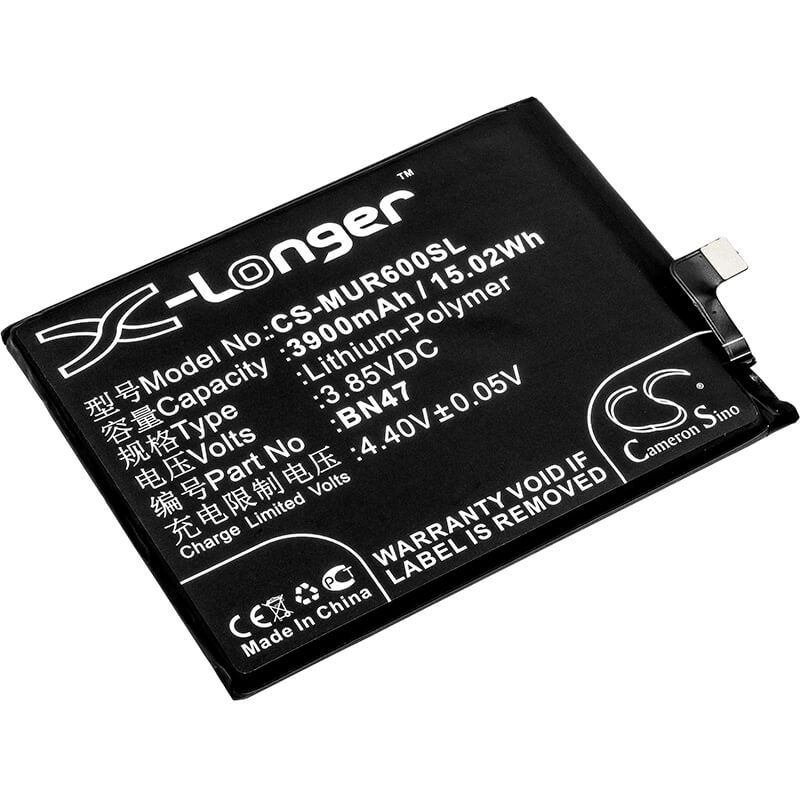 3.85V, 3900mAh, Li-Polymer Battery fits Xiaomi, M1805d1sc, M1805d1se, 15.015Wh