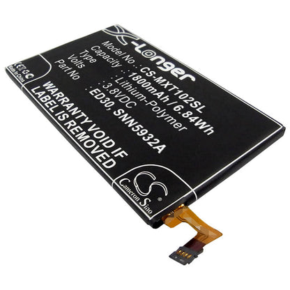 3.8V, 1800mAh, Li-Polymer Battery fits Motorola, Moto G, Moto G 2nd, 6.84Wh
