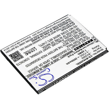 3.7V, 2050mAh, Li-ion Battery fits Blackview, Bv2000, 7.585Wh