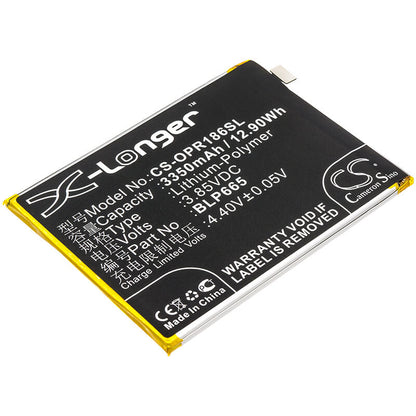 3.85V, 3350mAh, Li-Polymer Battery fits Oppo, Cph1859, Cph1861, 12.8975Wh