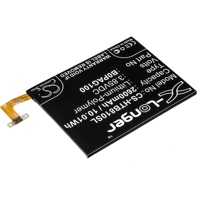 3.85V, 2600mAh, Li-Polymer Battery fits Htc, B810x, Butterfly 2, 10.01Wh