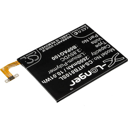 3.85V, 2600mAh, Li-Polymer Battery fits Htc, B810x, Butterfly 2, 10.01Wh