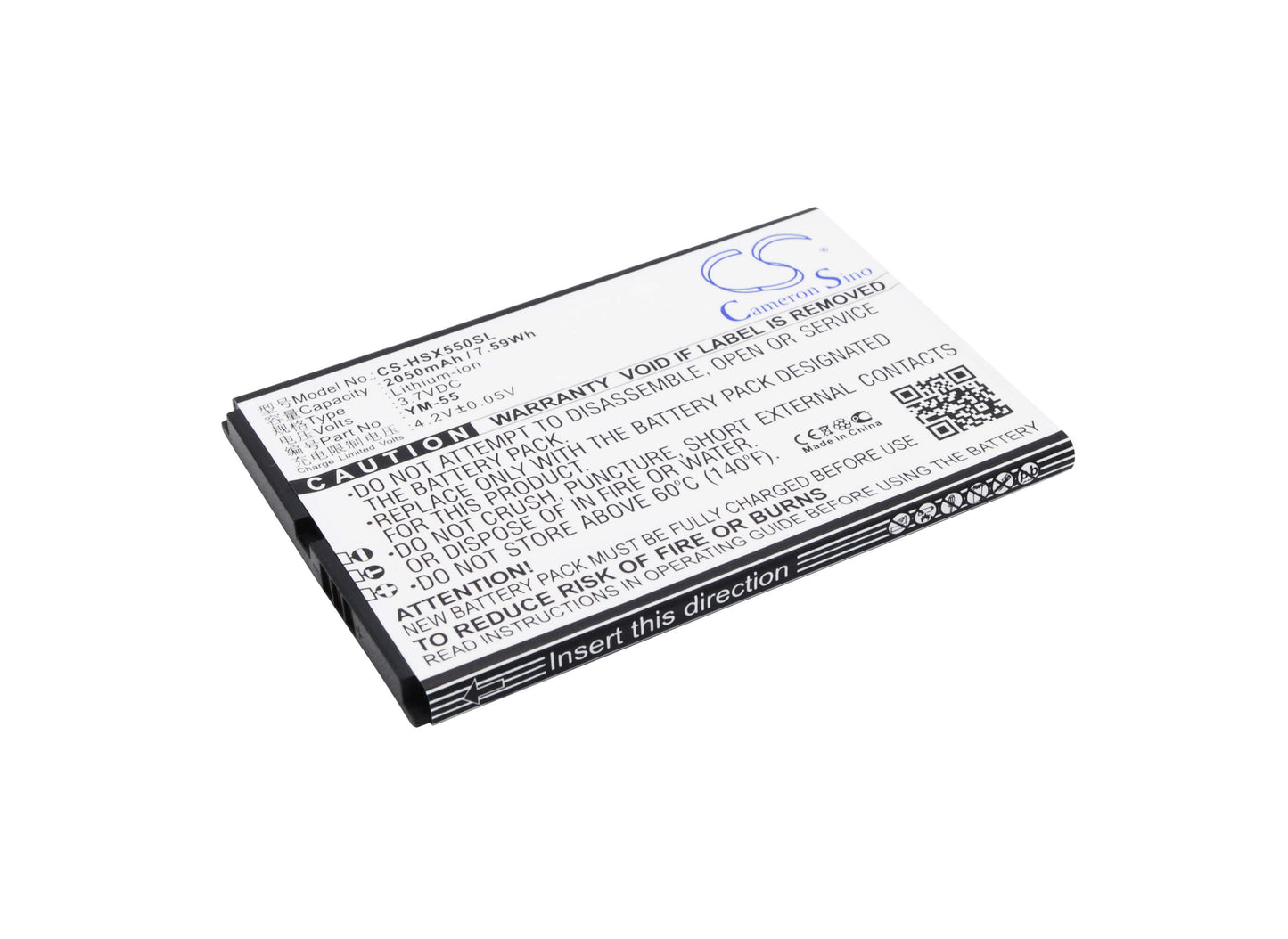 3.7V, 2050mAh, Li-ion Battery fits Hasee, X55, X55 Pro 4g, 7.585Wh