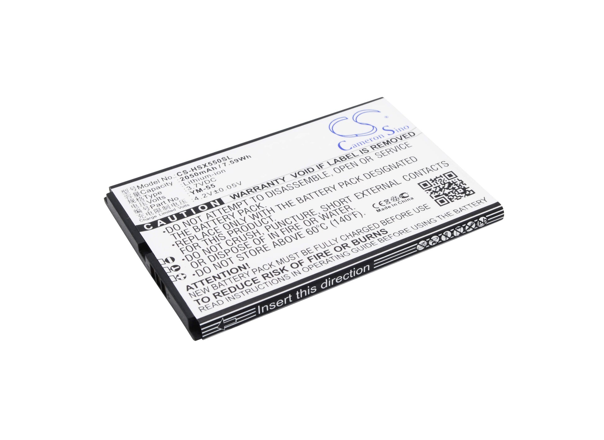 3.7V, 2050mAh, Li-ion Battery fits Hasee, X55, X55 Pro 4g, 7.585Wh