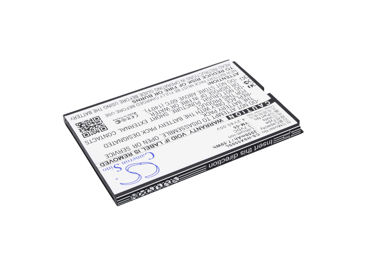 3.7V, 2050mAh, Li-ion Battery fits Hasee, X55, X55 Pro 4g, 7.585Wh