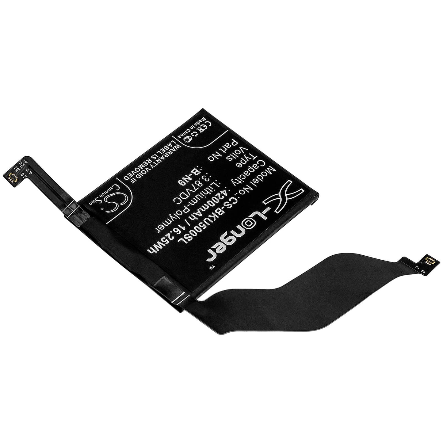 3.87V, 4200mAh, Li-Polymer Battery fits Vivo, Iqoo 5 5g, V2024, 16.254Wh