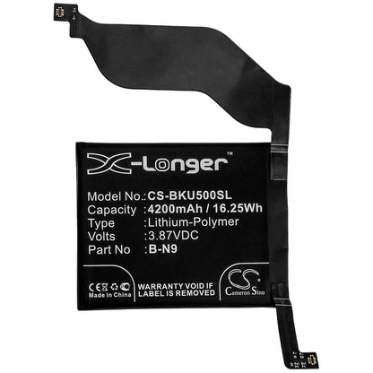 3.87V, 4200mAh, Li-Polymer Battery fits Vivo, Iqoo 5 5g, V2024, 16.254Wh