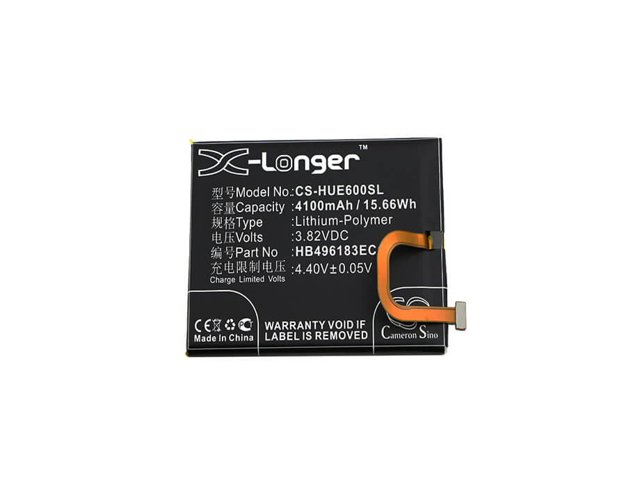 3.82V, 4100mAh, Li-Polymer Battery fits Huawei, Enjoy 6, Enjoy 6 Dual Sim, 15.662Wh