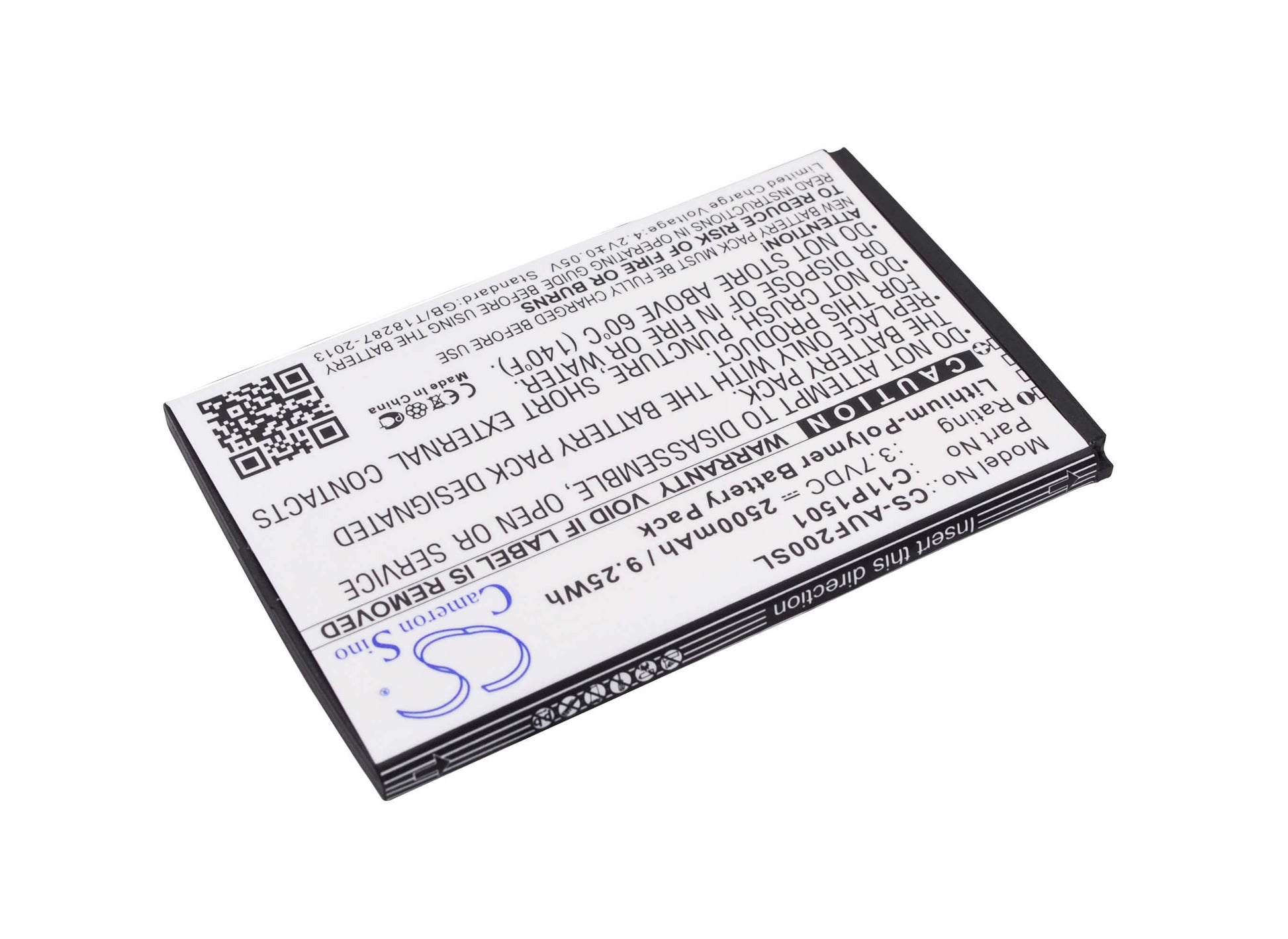 3.7V, 2500mAh, Li-Polymer Battery fits Asus, Z00d, Z00ud, 9.25Wh