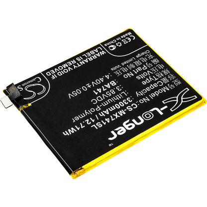 3.85V, 3300mAh, Li-Polymer Battery fits Meizu, E2, E2 Dual Sim, 12.705Wh