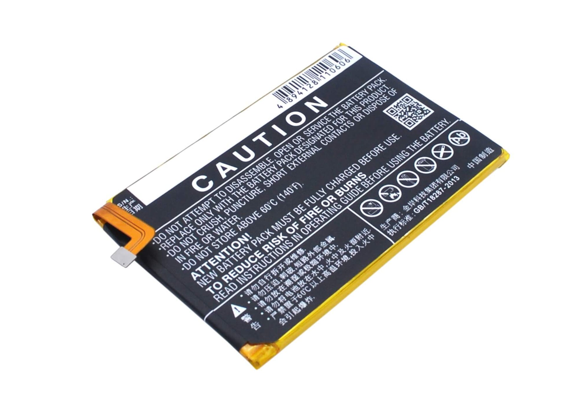 3.8V, 2400mAh, Li-Polymer Battery fits Coolpad, Fengshang T2, Modena, 9.12Wh